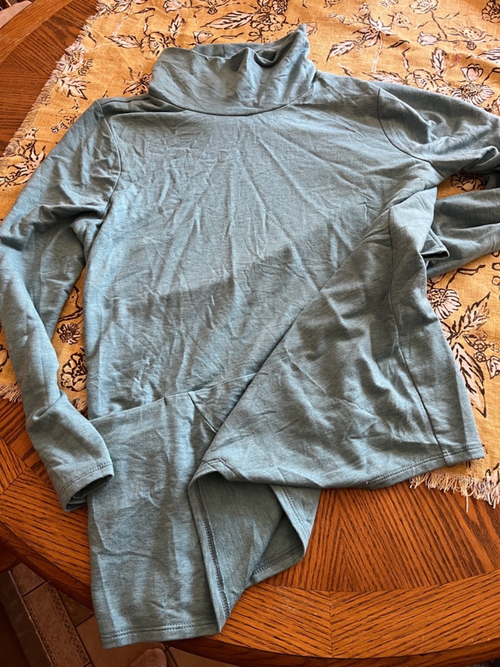 J. Jill Soft Turtleneck Top in Dusty Teal